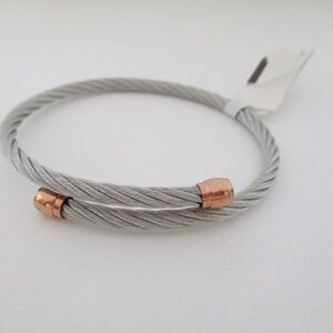 CHARRIOL Silver and Rose Gold Bangle